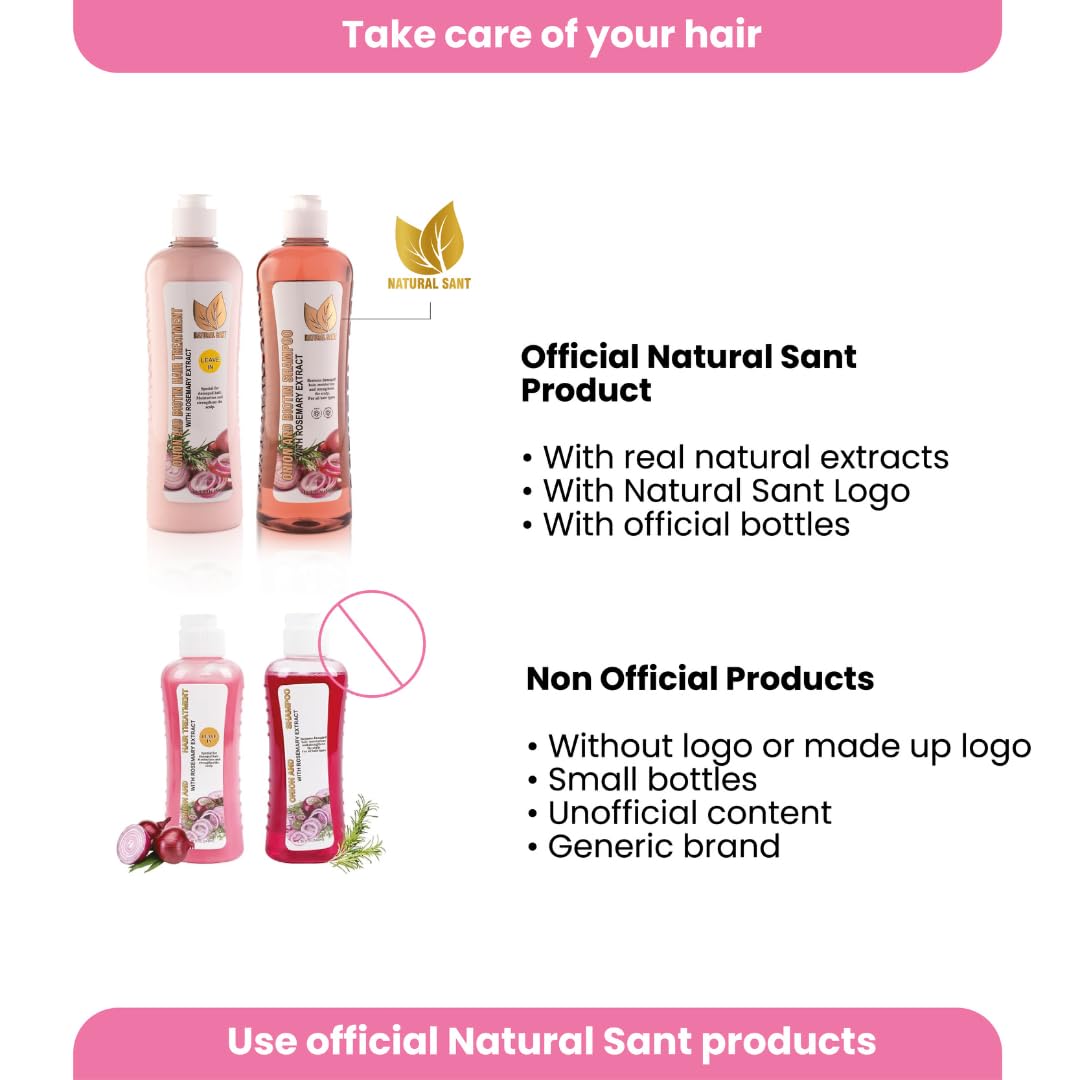 Onion, Biotin, and Rosemary Shampoo & Treatment Set – Stronger, Thicker, and Longer Hair